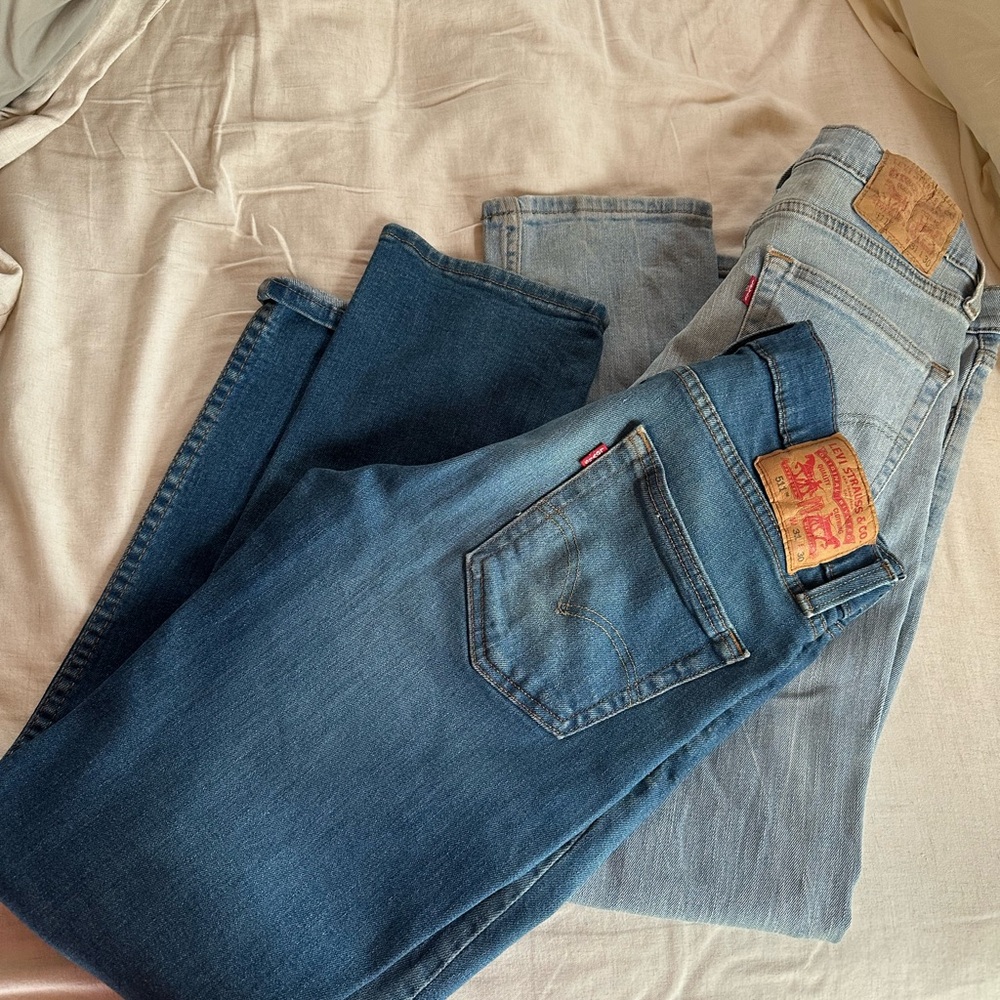 Levi's Light and Dark Blue Jeans
